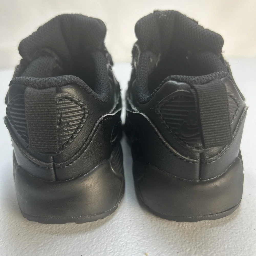 Nike Air Max 90 LTR Toddler Size 7C Triple Black Shoes Sneakers